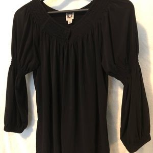 Anne Klein Women's Black Blouse Sz M